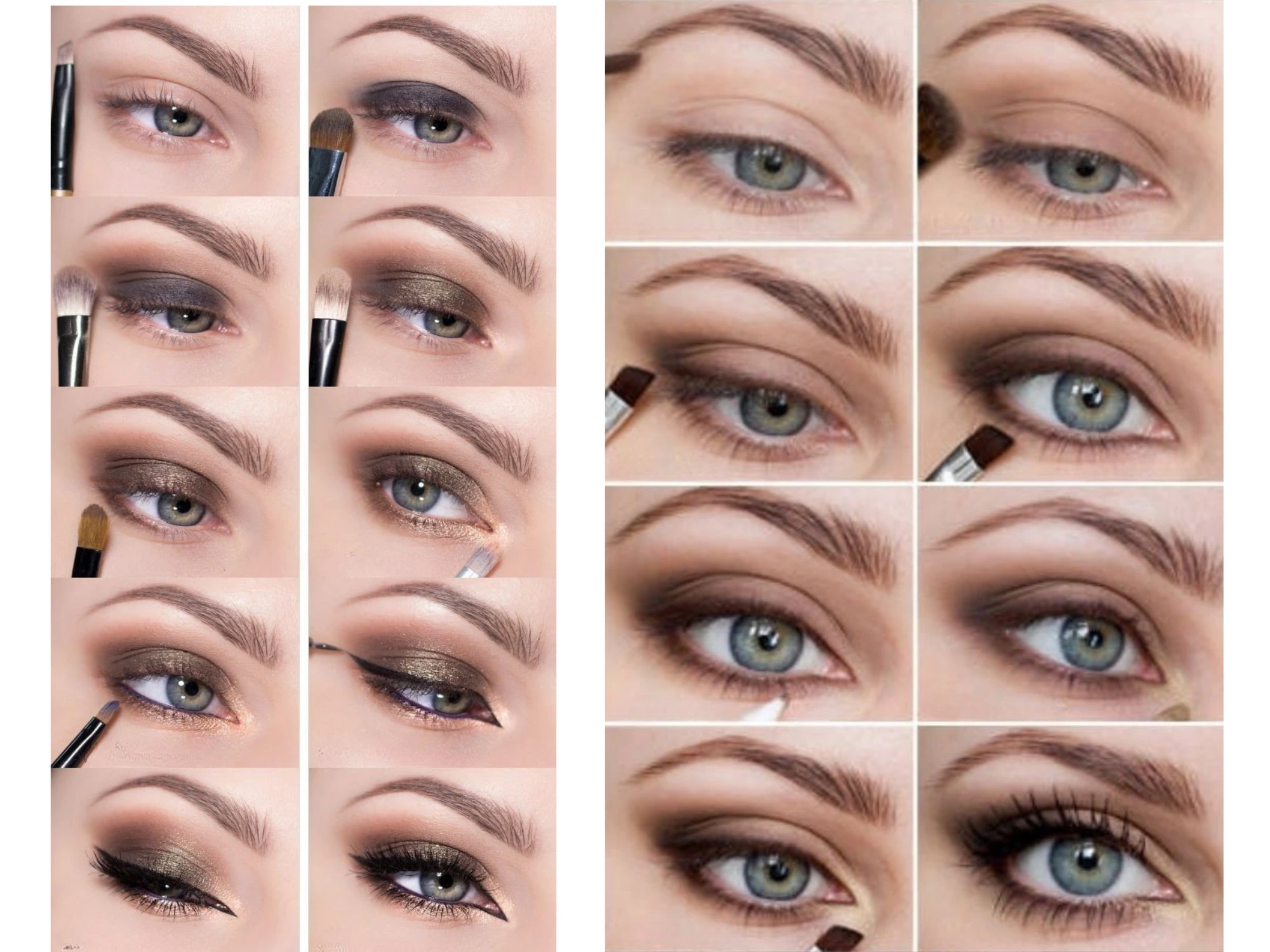 вечерний макияж для серых глаз