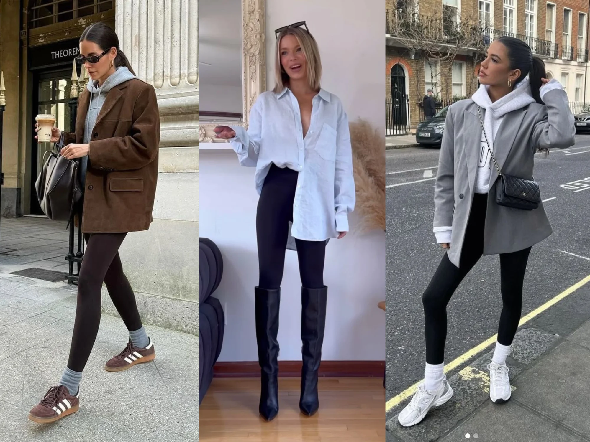 с чем носить лосины в рубчик