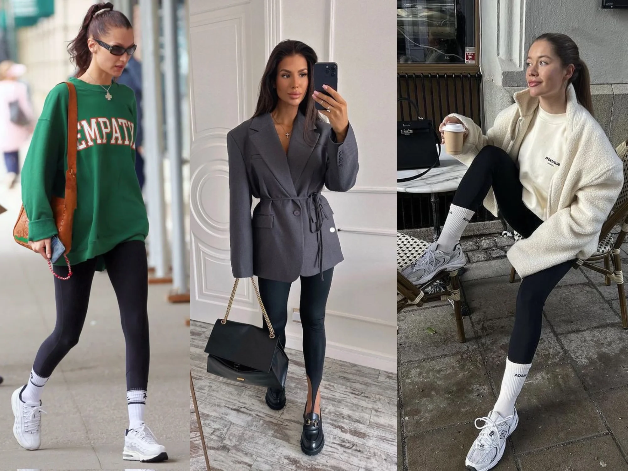 как модно носить леггинсы