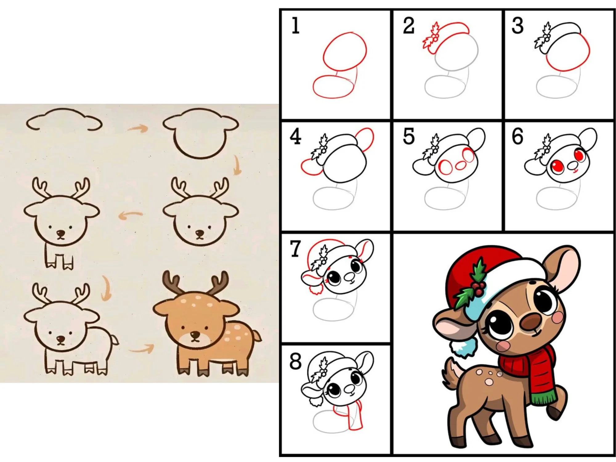 як намалювати оленя дитині