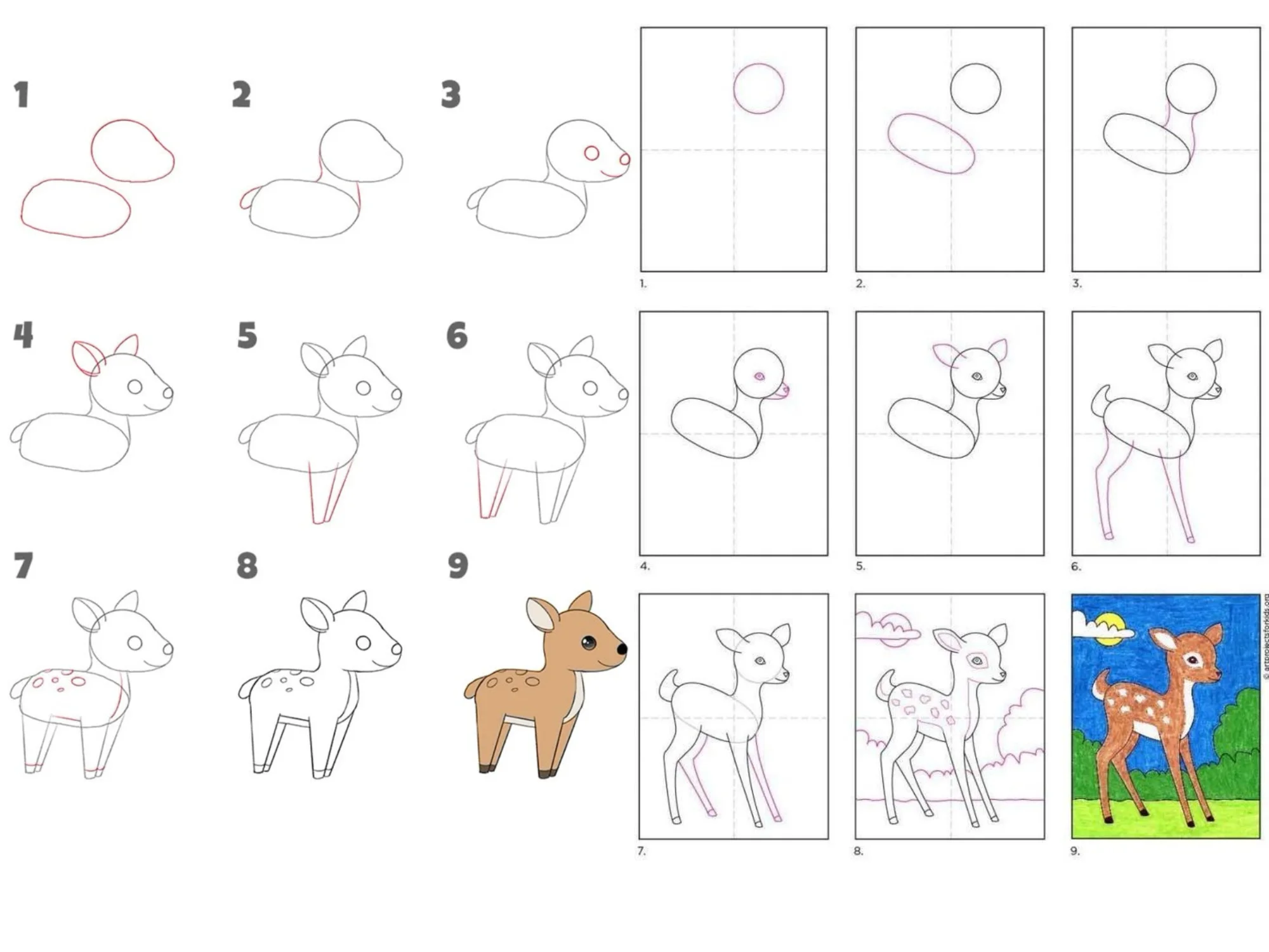 як намалювати оленя