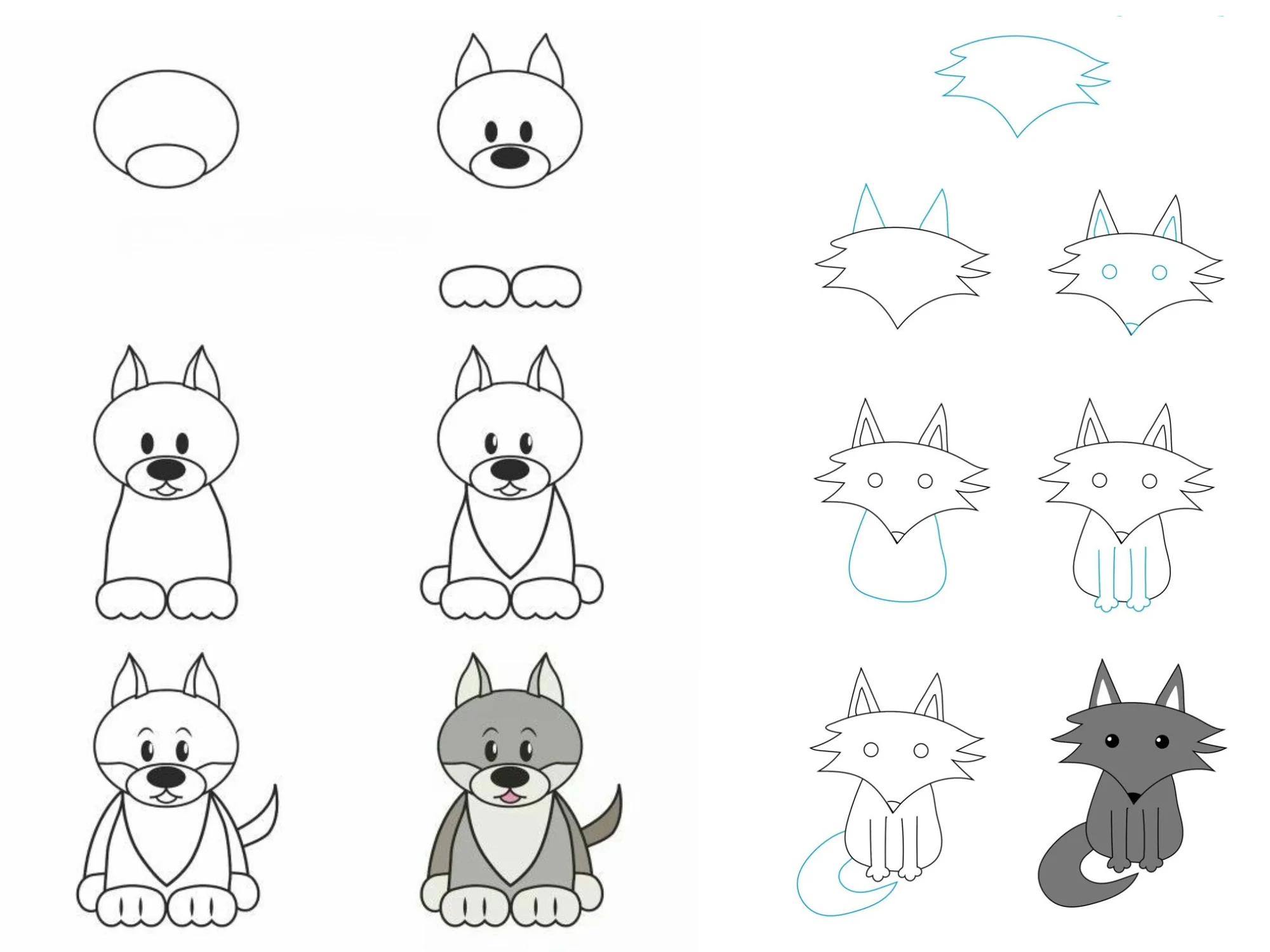 як намалювати вовка