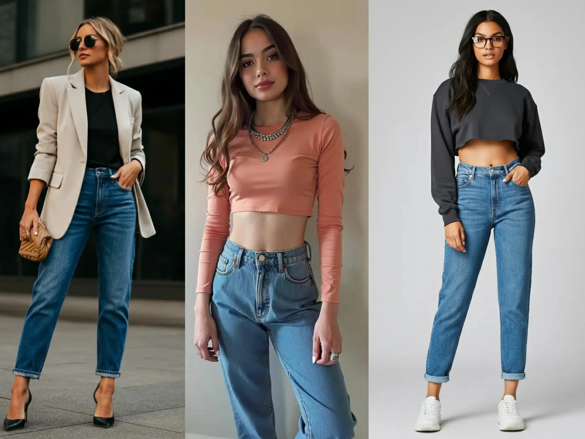 джинси моми з чим носити