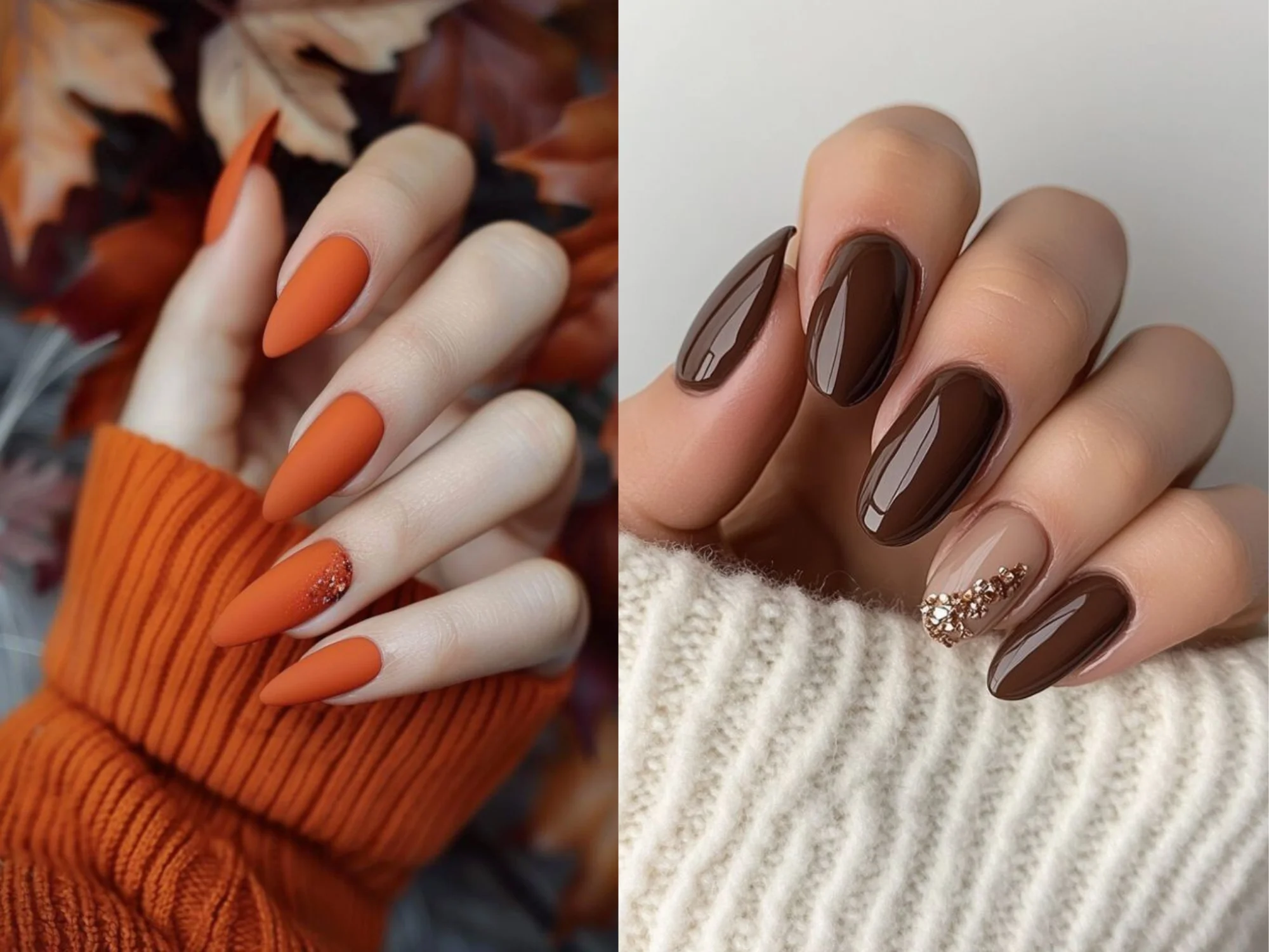 самый красивый осенний маникюр